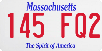 MA license plate 145FQ2