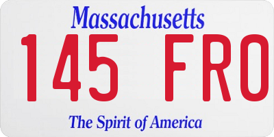 MA license plate 145FR0