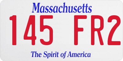 MA license plate 145FR2