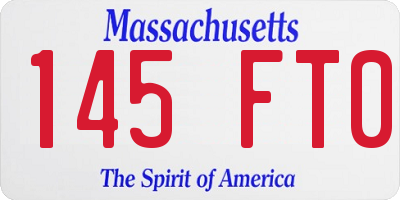 MA license plate 145FT0