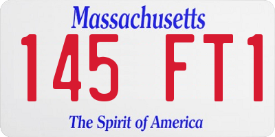 MA license plate 145FT1