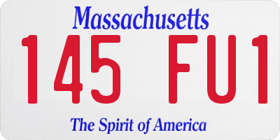 MA license plate 145FU1