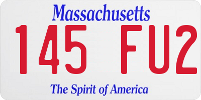 MA license plate 145FU2