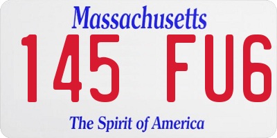 MA license plate 145FU6