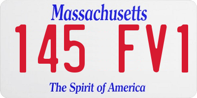MA license plate 145FV1