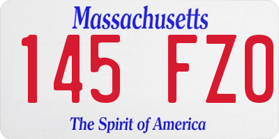 MA license plate 145FZ0