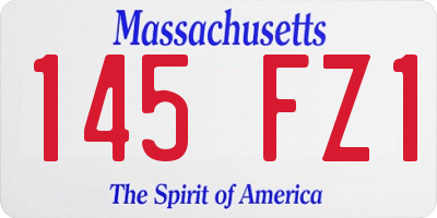 MA license plate 145FZ1