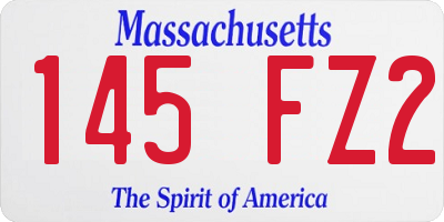MA license plate 145FZ2