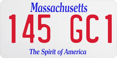 MA license plate 145GC1