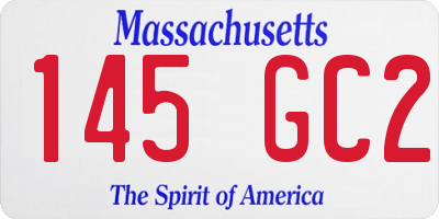 MA license plate 145GC2