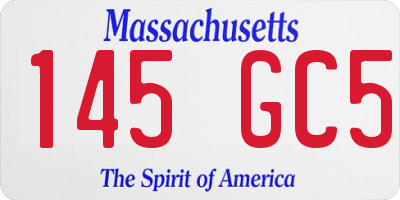 MA license plate 145GC5