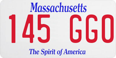 MA license plate 145GG0
