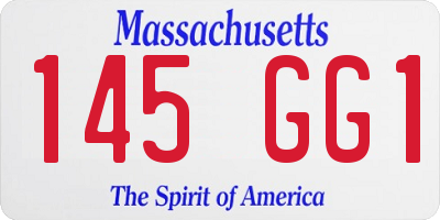 MA license plate 145GG1