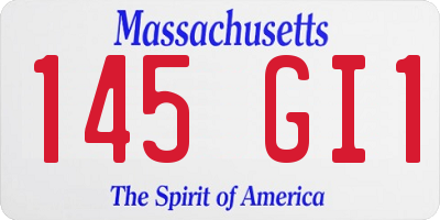 MA license plate 145GI1