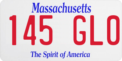 MA license plate 145GL0