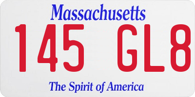 MA license plate 145GL8