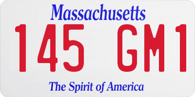MA license plate 145GM1