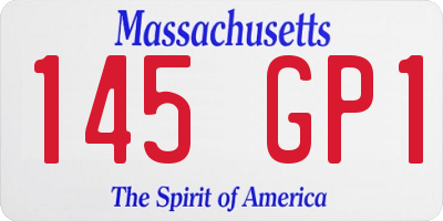 MA license plate 145GP1