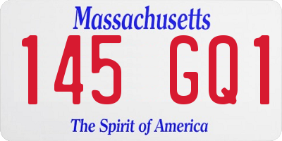 MA license plate 145GQ1