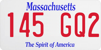 MA license plate 145GQ2
