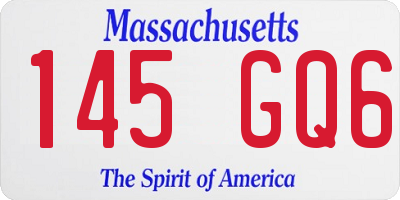 MA license plate 145GQ6
