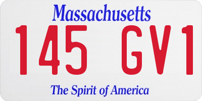 MA license plate 145GV1