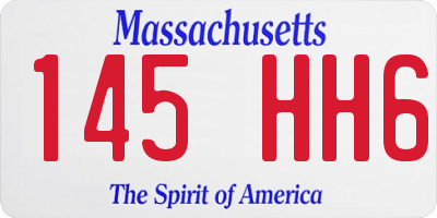 MA license plate 145HH6