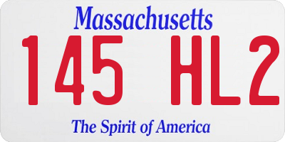 MA license plate 145HL2