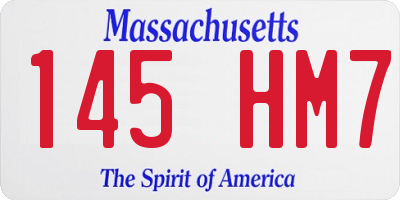 MA license plate 145HM7