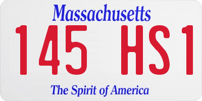 MA license plate 145HS1