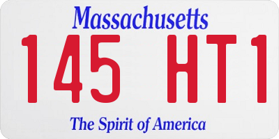 MA license plate 145HT1