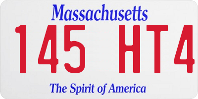 MA license plate 145HT4