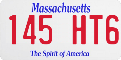 MA license plate 145HT6
