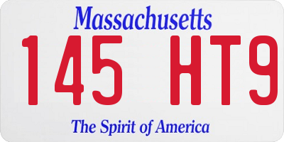 MA license plate 145HT9