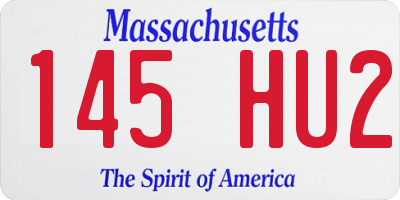 MA license plate 145HU2