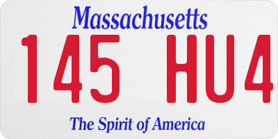 MA license plate 145HU4