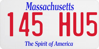 MA license plate 145HU5