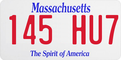 MA license plate 145HU7