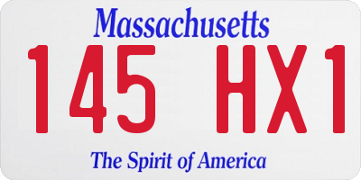 MA license plate 145HX1
