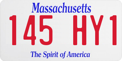 MA license plate 145HY1