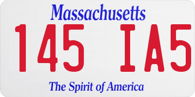 MA license plate 145IA5