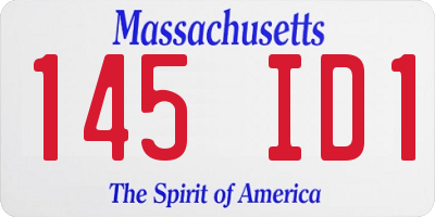 MA license plate 145ID1