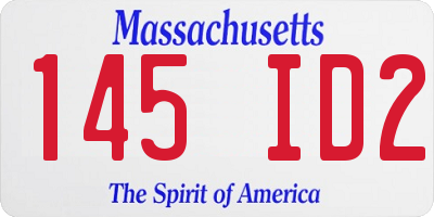 MA license plate 145ID2