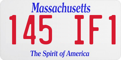 MA license plate 145IF1