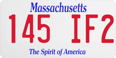 MA license plate 145IF2