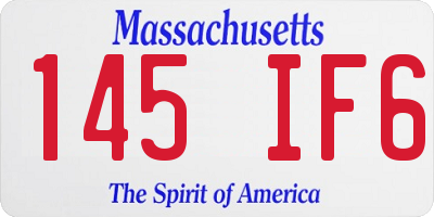 MA license plate 145IF6