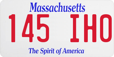 MA license plate 145IH0