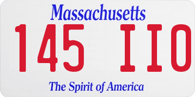 MA license plate 145II0