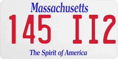MA license plate 145II2