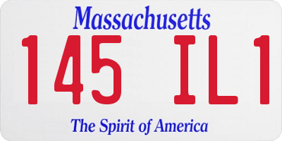 MA license plate 145IL1